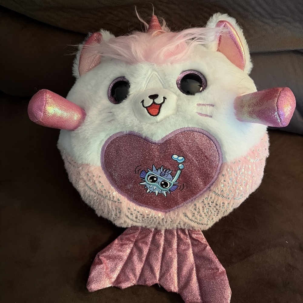 ZURU Rainbocorns Plush Toy – Pink Sparkly Mermaid Edition with Heart 9"